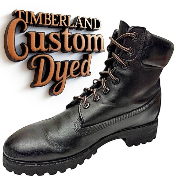 Timberland Men’s Vintage 90s Custom Dyed Boots USA Made Sz 10M Style 169119 - Picture 1 of 9